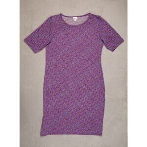 LulaRoe Womens Purple Short Sleeve Pencil Dress Size 3XL